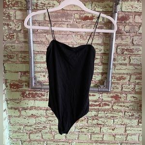Black ribbed Hollister bodysuit